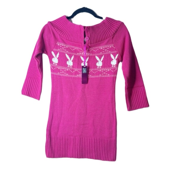 Playboy NWT Tunic Sweater. Hot Pink. HTF. Y2K. Size Medium....